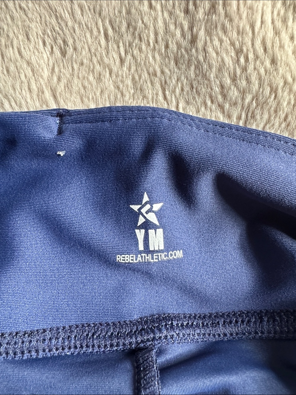 Girls' Rhinestone-Trim Navy Cheer Skirt - Picture 3 of 4